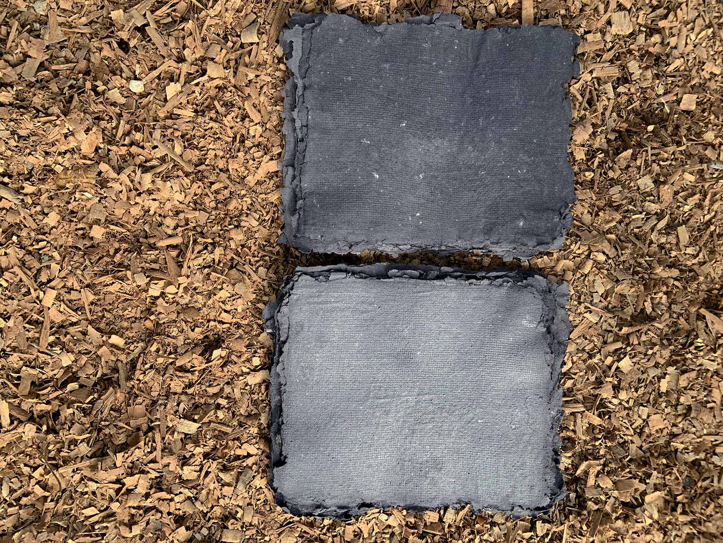 handmade paper sheets - carbon