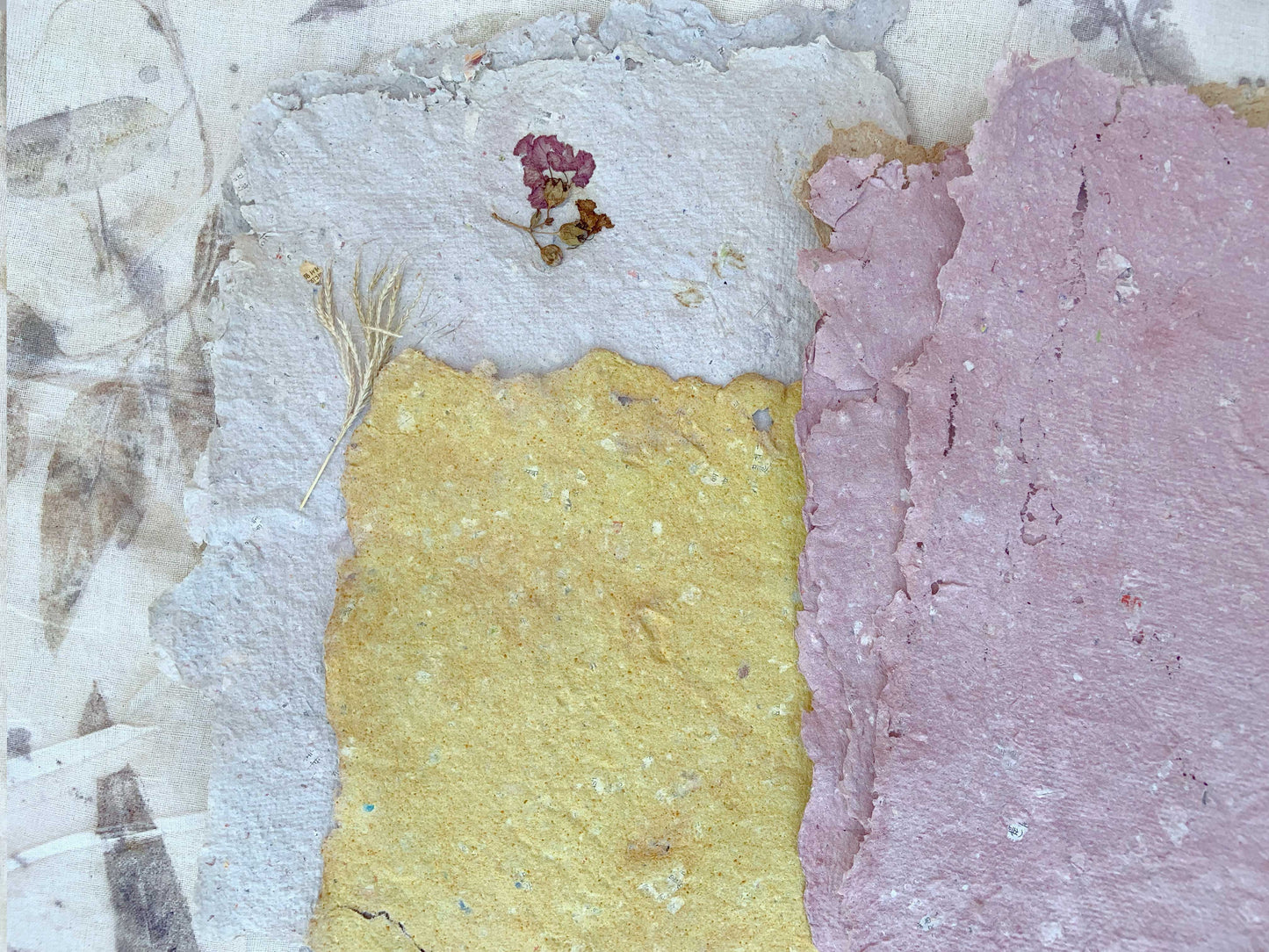 assorted handmade paper