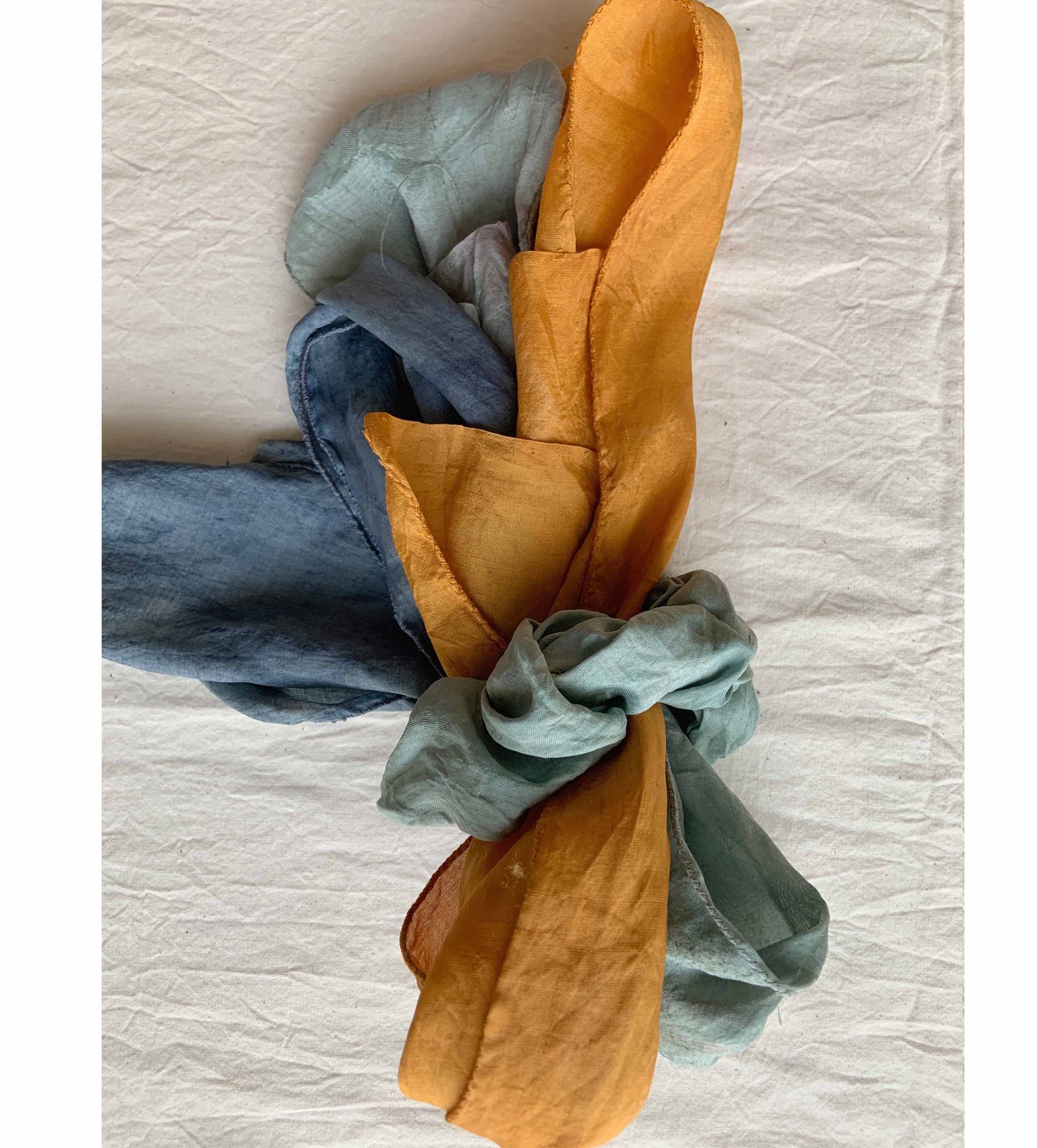 silk ribbons + scrunchies - set of 4 (choose your colour)