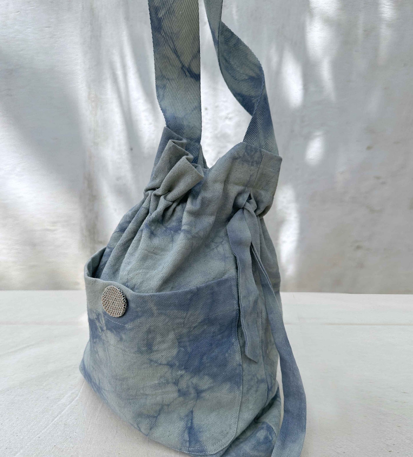 shoulder bag - Indigo tie-dye