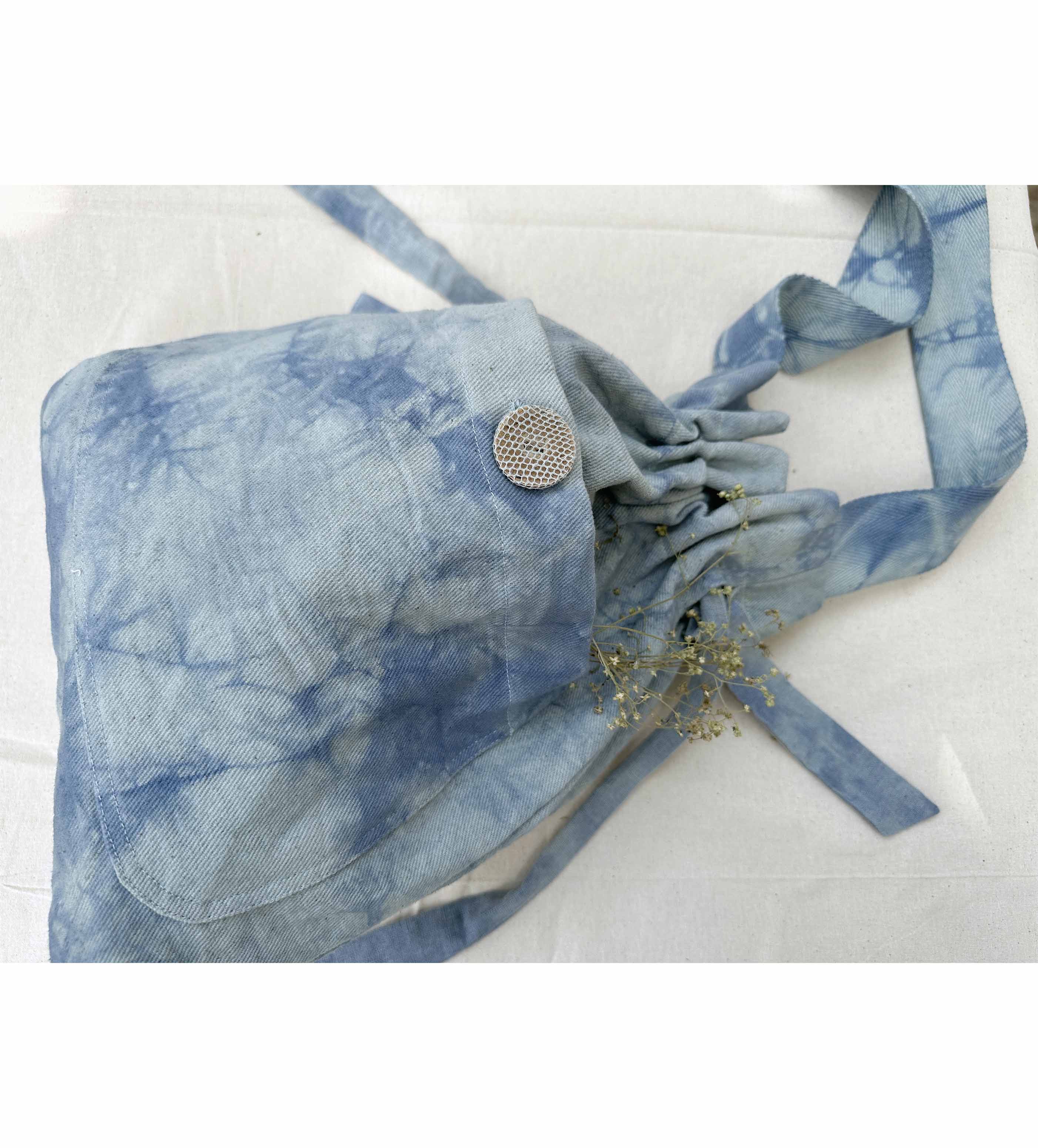 shoulder bag - Indigo tie-dye